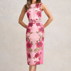 Linen Dress - Sunset Glow Print