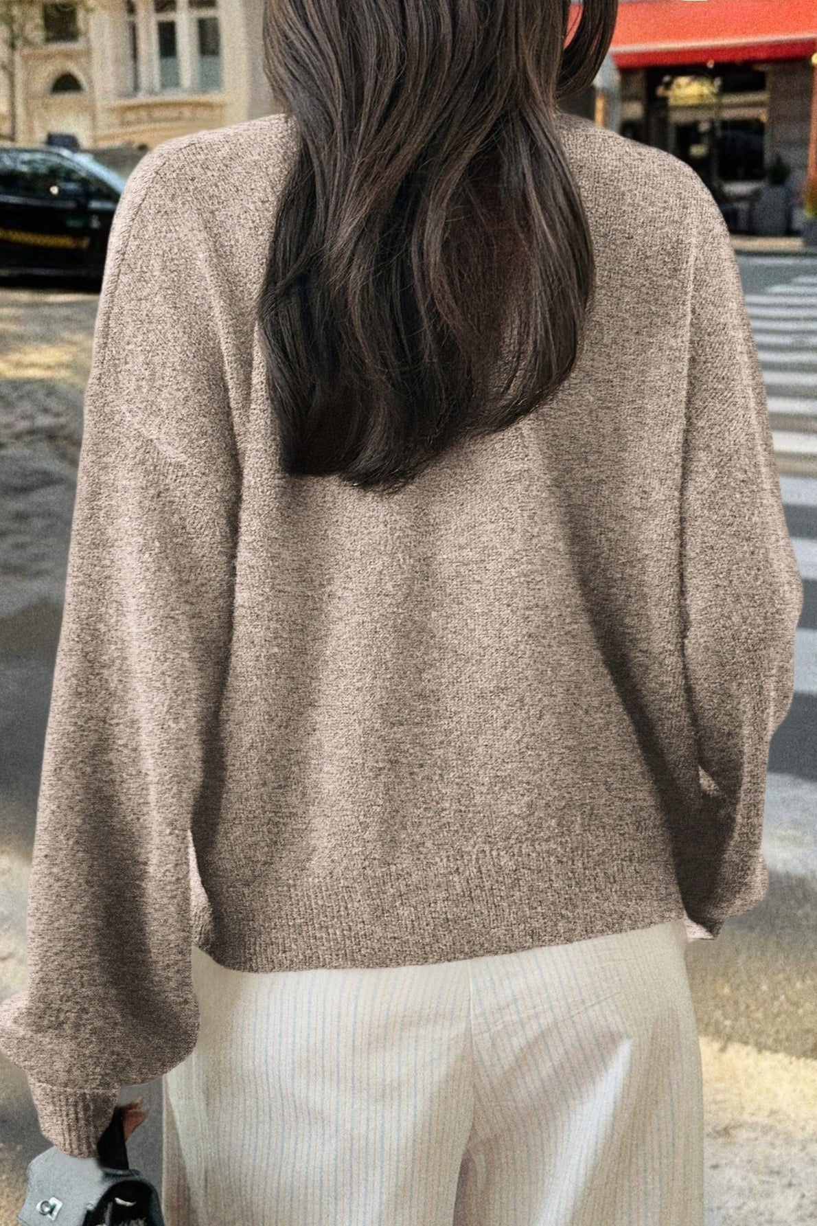 Minimalist Button Long Sleeve Cardigan