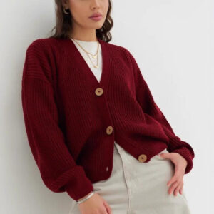 Relaxed Fit Solid Color Cardigan