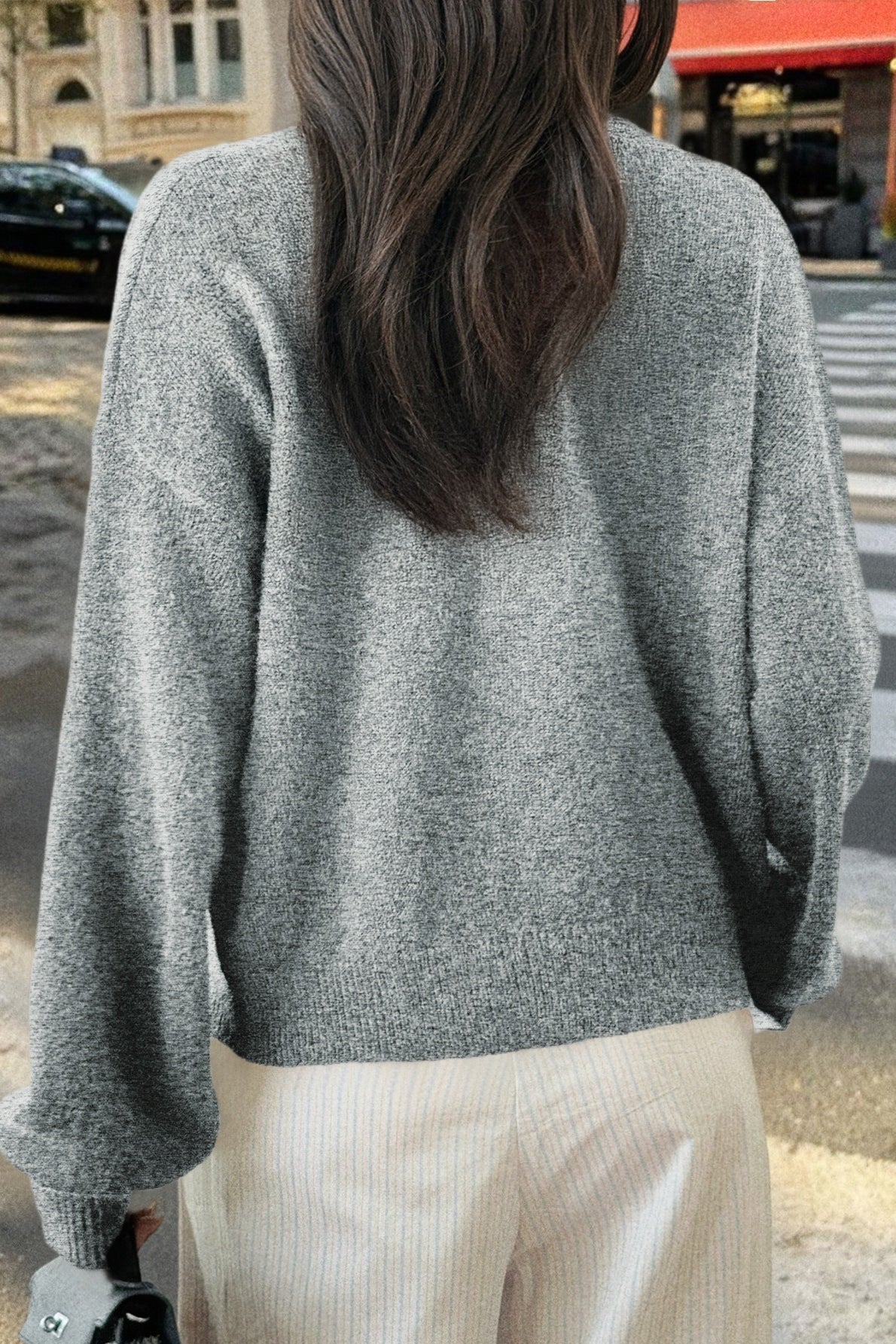 Minimalist Button Long Sleeve Cardigan
