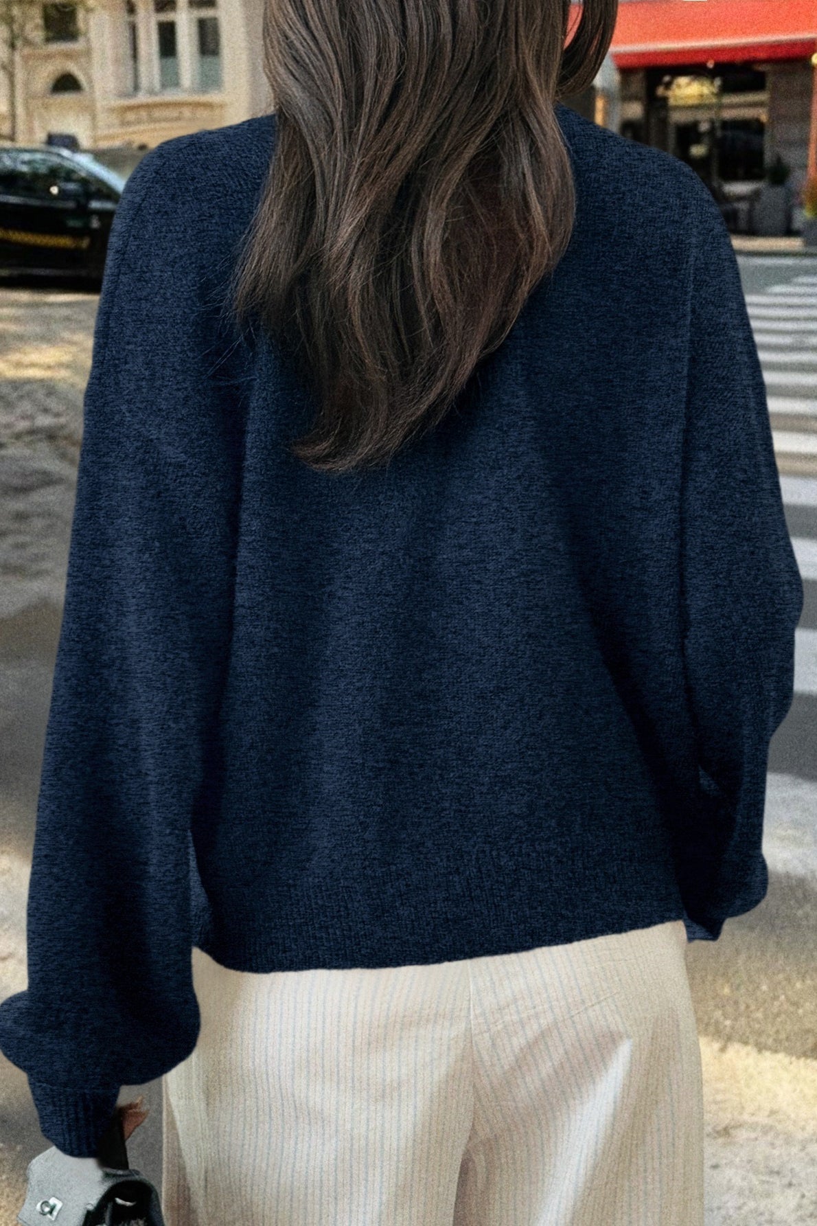 Minimalist Button Long Sleeve Cardigan