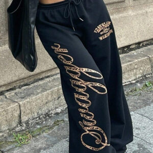 Hip Hop Graphic Print Baggy Casual Pants
