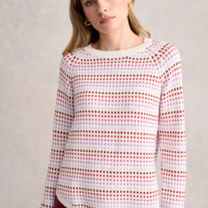 Organic Cotton Jumper - Red Multi Dot