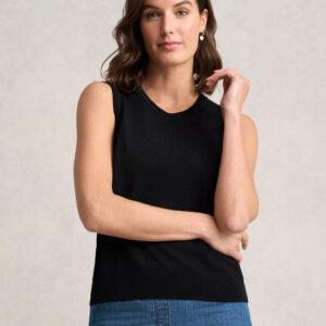 Sleeveless Knit Top – Black