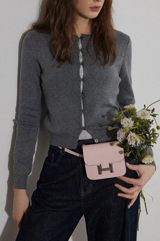 Colorblock Fake Two Piece Cardigan