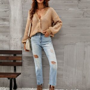 Plus Size Hollow Knit Cardigan