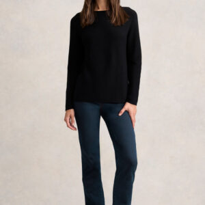 Purl Cotton Jumper - Black