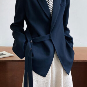 Fashionable Draped Apple Collar Blazer