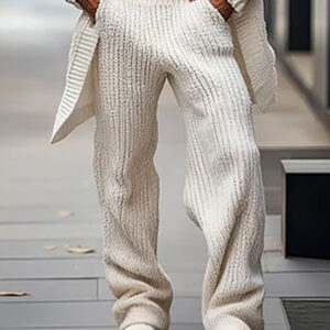 Men's Casual Loose Solid Color Knit Pants